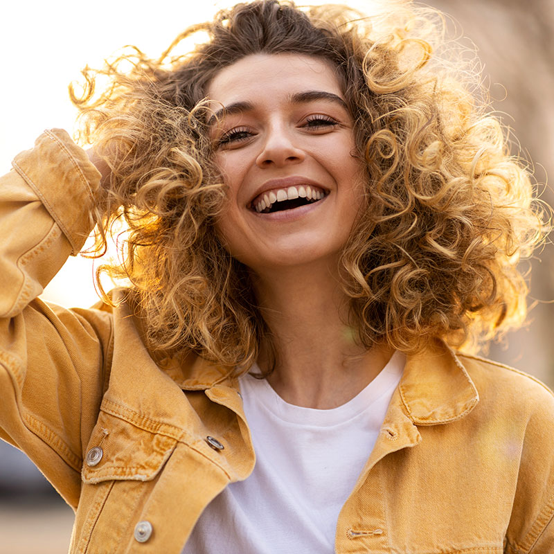 woman smiling photograph